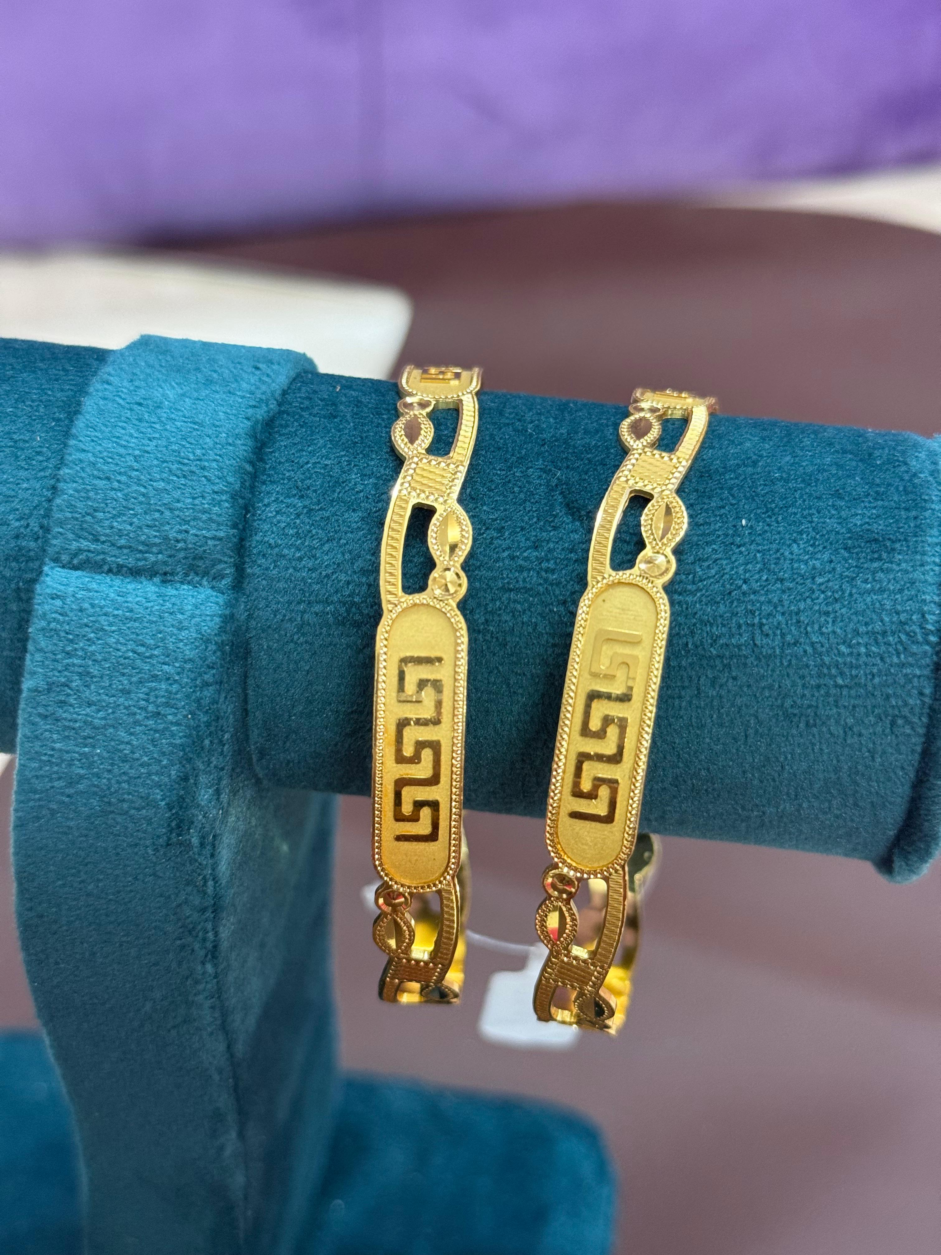 Gold plated bangles featured product